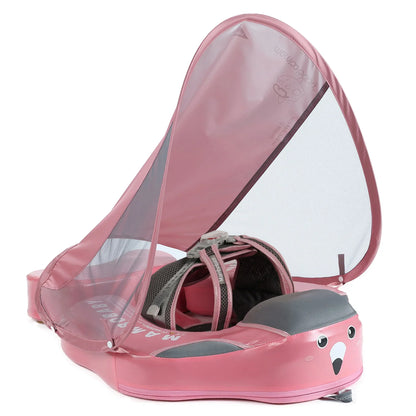 Original Mambobaby™ Playful pink Flamingo baby float for UK pools. Non-inflatable air-free design for babies 3-24 months.